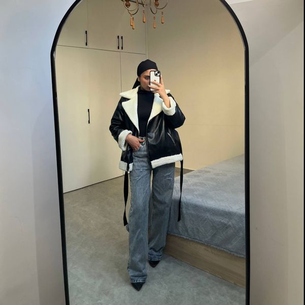 کت چرم داخل تدی شیری