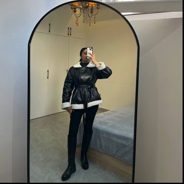 کت چرم داخل تدی شیری