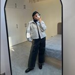 کت فوتر طوسی سفید