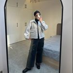 کت فوتر طوسی سفید