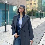 کت فوتر بلند طوسی آستردار