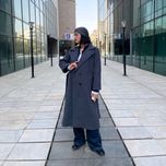 کت فوتر بلند طوسی آستردار