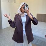 کت کرپ قهوه ای