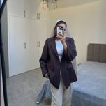 کت کرپ قهوه ای