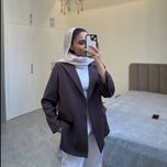 کت کرپ قهوه ای