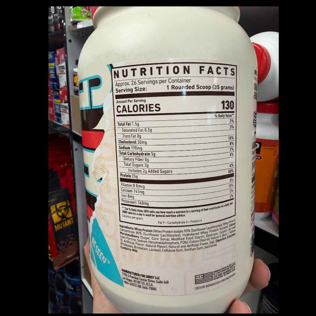 پروتئین وی گوست (GHOST Whey Protein) – 924 گرم (2 پوند)