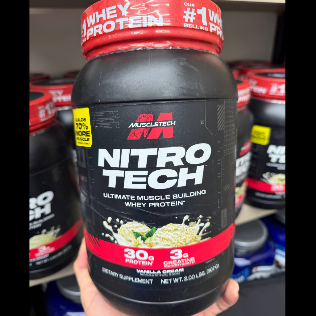 پروتئین وی ماسل‌تک نیتروتک (MuscleTech Nitro-Tech) - وزن: 907 گرم (2 پوند)