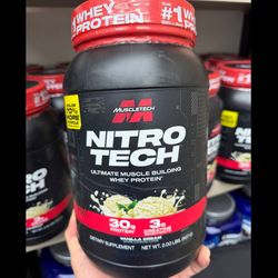 پروتئین وی ماسل‌تک نیتروتک (MuscleTech Nitro-Tech) - وزن: 907 گرم (2 پوند)