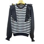 بلوز مشکی راه راه