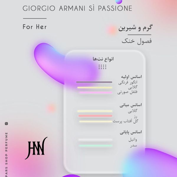 ادکلن جیورجیو آرمانی اس آی پشن 100 میل جانوین (جکوین) Giorgio Armani Si Passione Johnwin