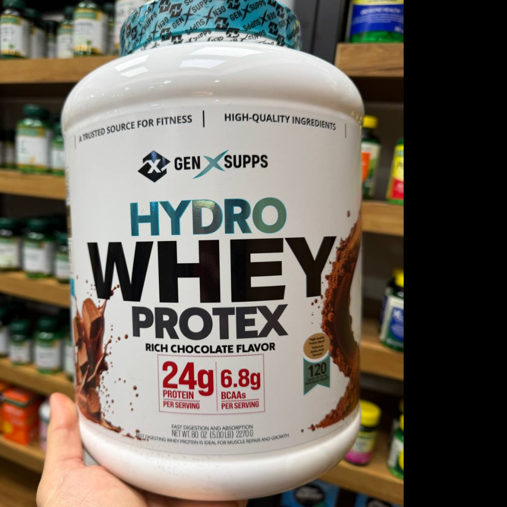 هیدرو وی پروتکس جن‌ایکس ساپس (GenX Supps HYDRO WHEY PROTEX) 2270 گرم - فرمولاسیون 4 کاره (پروتئین + کراتین + پمپ + ریکاوری)