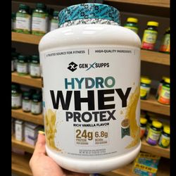 هیدرو وی پروتکس جن‌ایکس ساپس (GenX Supps HYDRO WHEY PROTEX) 2270 گرم - فرمولاسیون 4 کاره (پروتئین + کراتین + پمپ + ریکاوری)