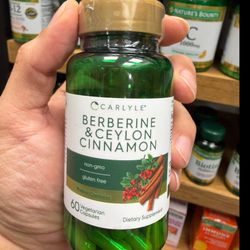 کپسول ترکیبی بربرین و دارچین سیلان کارلایل (Carlyle Berberine & Ceylon Cinnamon 2000mg)