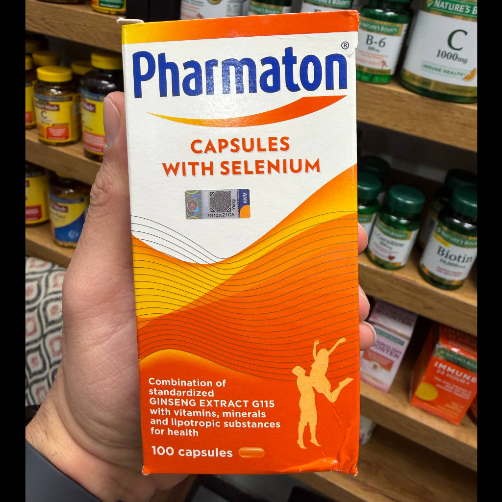 کپسول مولتی‌ویتامین و مینرال فارماتون (Pharmaton) | حاوی عصاره استاندارد جینسینگ G115 و سلنیوم | بسته 100 عددی