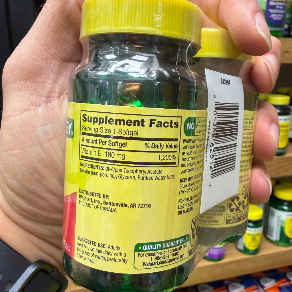 ویتامین E اسپرینگ ولی 400 واحد (Spring Valley Vitamin E 180 mg) – دوقلو (Twin Pack)