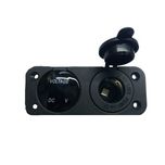 مادگی فندکی ماشین همراه با نشانگر ولتاژ باطری (توکار)