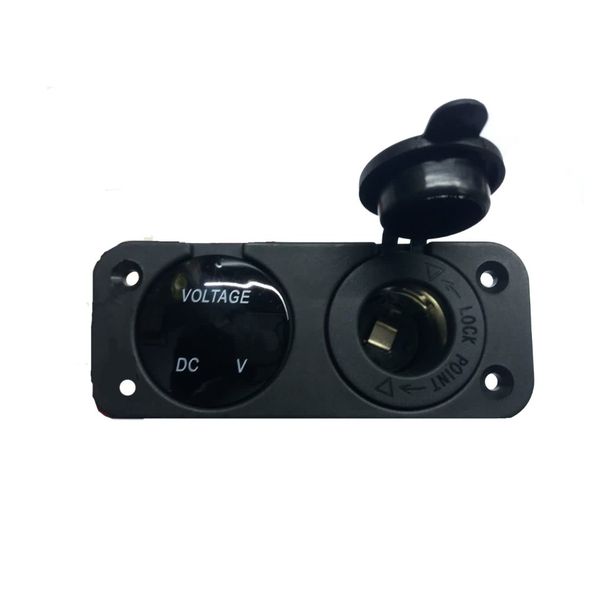 مادگی فندکی ماشین همراه با نشانگر ولتاژ باطری (توکار)