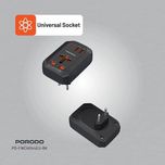 تبدیل برق و شارژر مسافرتی چندکاره (Universal AC Adapter) از برند Porodo مدل FWC044