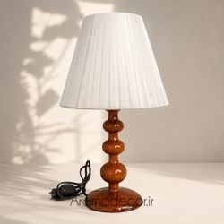 چراغ آباژور رومیزی چوبی کلاسیک