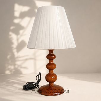 چراغ آباژور رومیزی چوبی کلاسیک