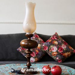 آباژور رومیزی چوبی کلاسیک مدل 1015