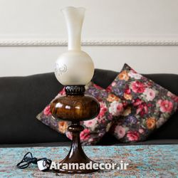 آباژور رومیزی چوبی کلاسیک مدل 1020