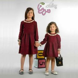پیراهن مخمل کبریتی زرشکی