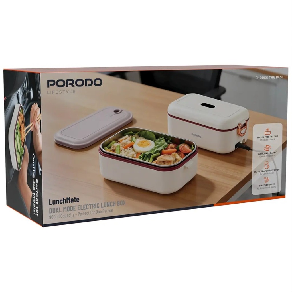 ظرف غذای برقی گرم‌کن دار Porodo مدل STL0376