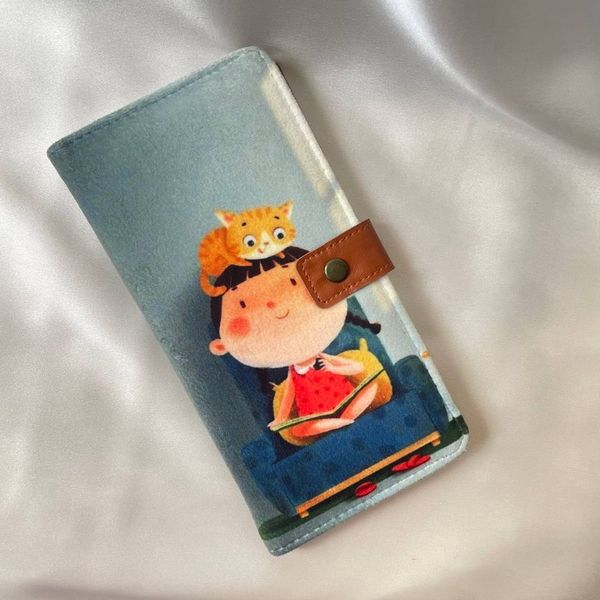 کیف پول پالتویی دکمه دار