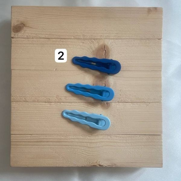 پک 3 عددی گیره مو انبری با طیف رنگی