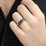 انگشتر نقره مردانه کد 2