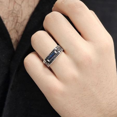 انگشتر نقره مردانه کد 2