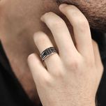 انگشتر نقره مردانه کد 1