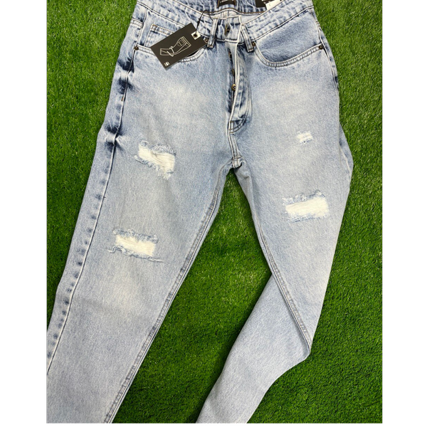 10 عدد شلوار جین مام استایل آبی روشن ترک 1015/1