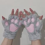 دستکش پنجه گربه مخملی