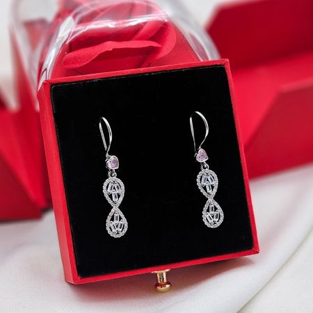 گوشواره نقره زنانه طرح بی نهایت 2