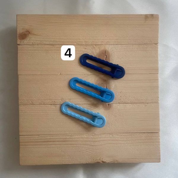 پک 3 عددی گیره مو انبری با طیف رنگی