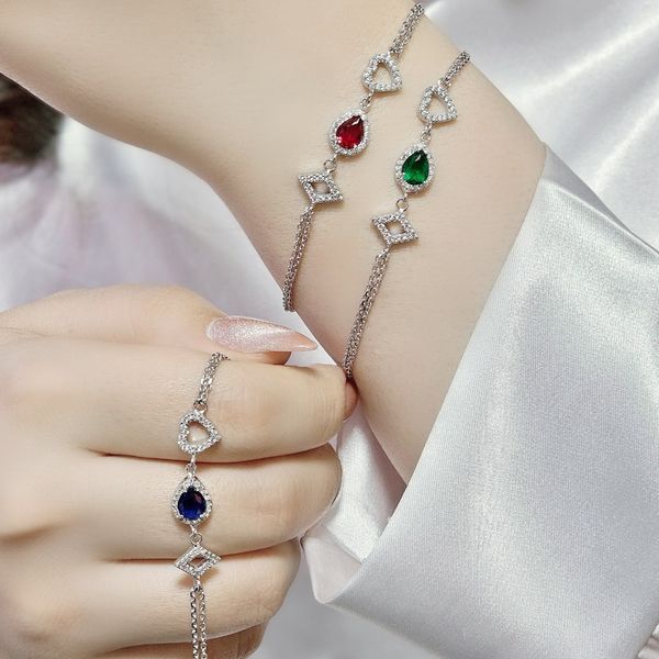 دستبند نقره زنانه اشکال هندسی