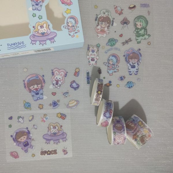 پک چسب واشی و استیکر شفاف