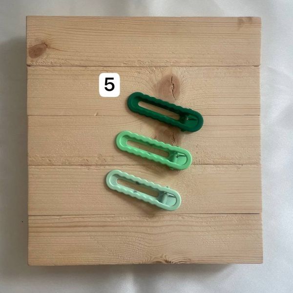 پک 3 عددی گیره مو انبری با طیف رنگی