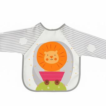 پیشبند آستین دار مخمل ضد آب طرح شیر