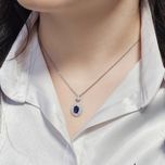 نیم ست نقره زنانه سنگ آبی