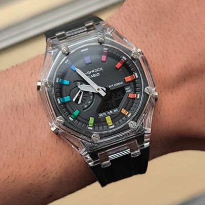 ساعت جی شاک مشکی - کاسیو جی شاک پمپی فول امکانات - ساعت مچی جیشاک G-Shock - کد 0009