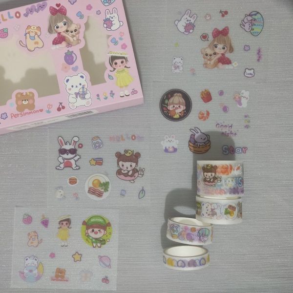 پک چسب واشی و استیکر شفاف