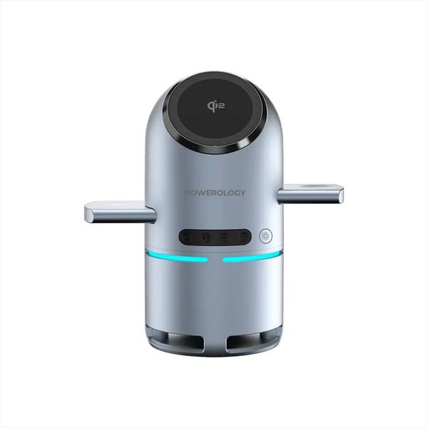 استند شارژر پاورولوژی Powerology Qi2 PWC039 Speaker Charge Station