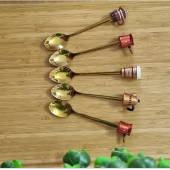 قاشق فانتزی کافی طلایی