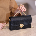کیف دوشی چرمی زنجیردار کد1619