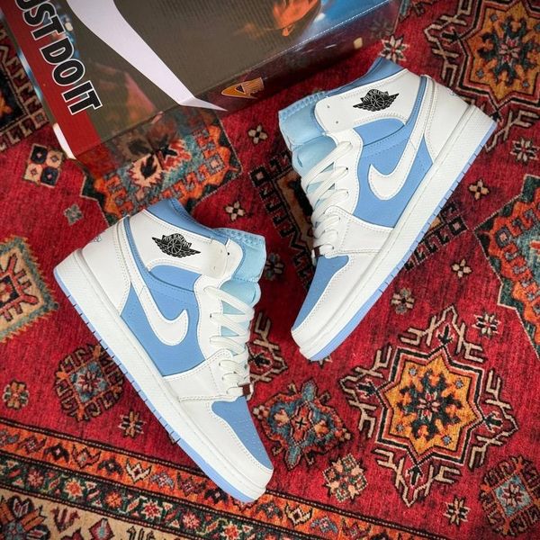 کفش نایک ساقدار AIR JORDAN آبی سفید