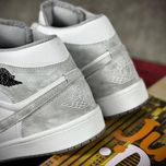 کفش نایک ساقدار AIR JORDAN طوسی سفید