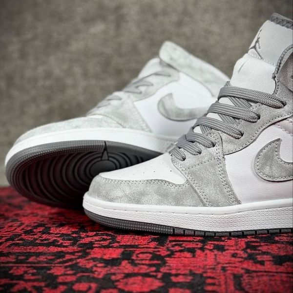 کفش نایک ساقدار AIR JORDAN طوسی سفید